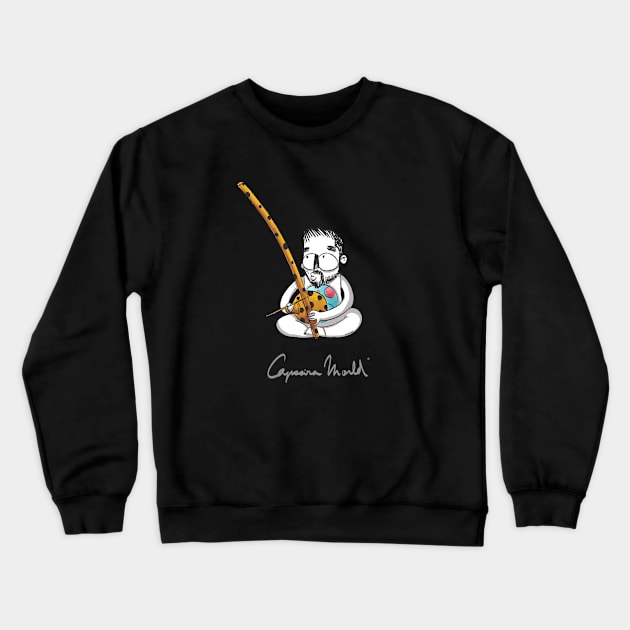 Capoeira Music Boy. Capoeira World Crewneck Sweatshirt by beatrizescobarilustracion